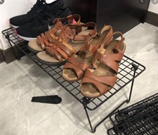 IKEA Shoe rack for 3 pairs of shoes 58x27 cm (Metallic/foldable)