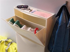 IKEA TRONES Shoe cabinet/storage,black/white 52x39 cm, 2 pack