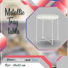 IKEA Tray table, white/Black 45x53 cm (Metallic)