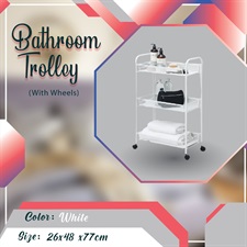 IKEA bathroom Trolley with Castors, white26x48x77 cm