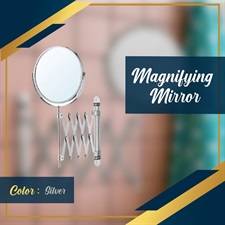 IKEA Magnifying Mirror, stainless steel (2 sides)