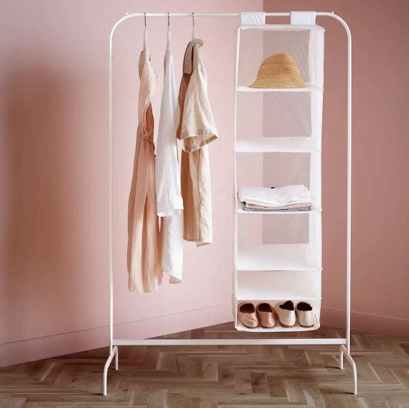 Mulig Rack With Cover MULIG Clothes Rack, White, 99x152 Cm