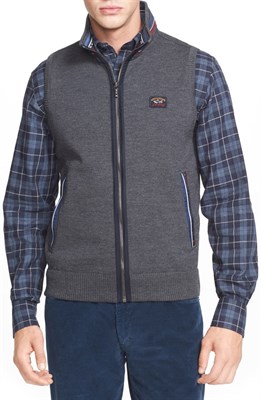 Zip Front Wool Vest