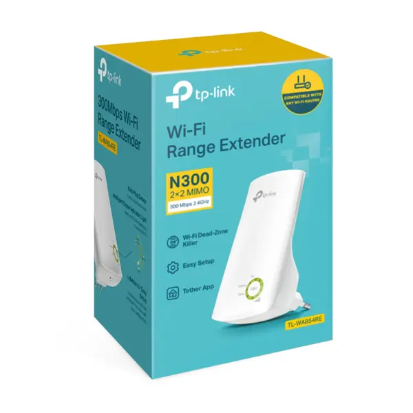 TP-Link TL-WA854RE 300Mbps Wi-Fi Range Extender (Plug-In Signal Booster, Universal Compatibility)