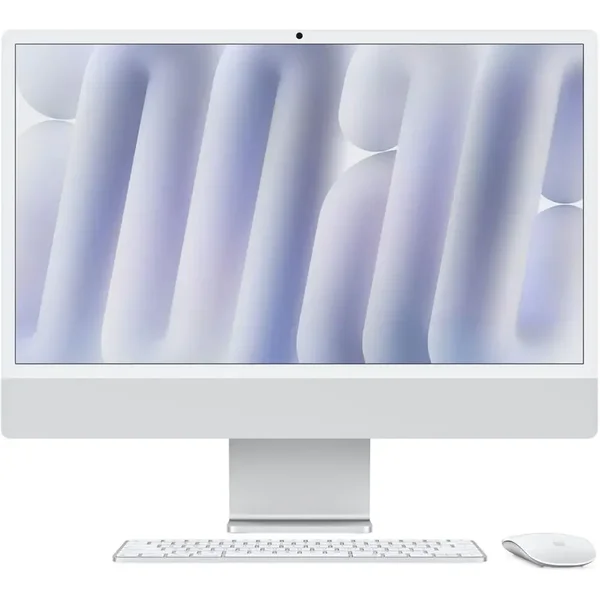Apple iMac 24-inch M4 All-in-One Desktop PC – M4 8-Core CPU, 16GB Unified Memory, 256GB SSD, 8-Core GPU, 24-inch 4.5K Retina Display, Silver (Apple Official 2-Year Warranty)