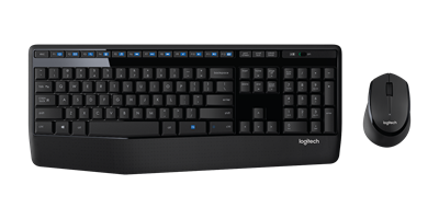 Logitech MK345 Comfort Wireless Keyboard and Mouse Combo – Long Battery Life, Ergonomic Design, Spill-Resistant – Black | Al Anum Karachi