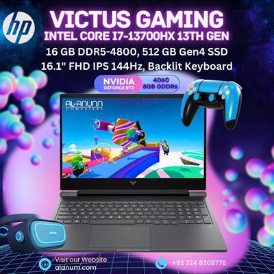 HP Victus Gaming Laptop 16-r0328tx – Intel Core i7-13700HX, 16GB RAM, 512GB SSD, RTX 4060 8GB, 16.1" FHD 144Hz Display – Silver | Al Anum