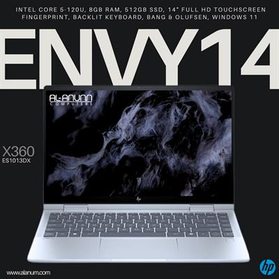HP ENVY x360 14-es1013dx 14th Generation, Core 5 120U, 8GB, 512GB, 14 FHD IPS TOUCH, BL-K, B&O, FPR, W11, Silver