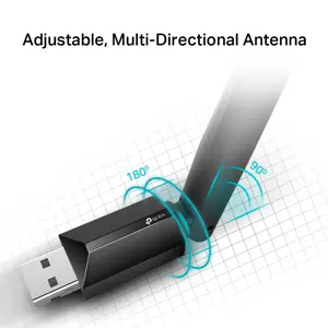 TP-Link Archer T2U Plus AC600 High-Gain Dual-Band Wireless USB Adapter – Stable Wi-Fi for Laptop & PC