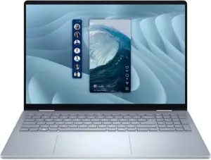 Dell 16 Plus 2-in-1 Laptop – Intel Core Ultra 7 256V, 16GB RAM, 1TB SSD, 16” WUXGA Touchscreen, FP Reader, Backlit Keyboard, Windows 11 – Ice Blue