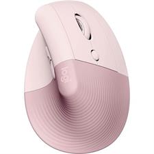 Logitech Lift Vertical Ergonomic Mouse - Ergo Series, Wireless, Bluetooth or Logi Bolt USB - Rose