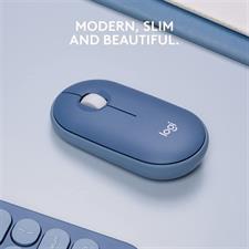 Logitech Pebble M350 Wireless Mouse (Blueberry)
