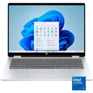 HP OmniBook 5 Flip 2-in-1 Laptop 14-fp0057nr - Intel Core 5-120U, 8GB, 256GB SSD, 14" 2K Touch, Backlit KB, W11 (Glacier Silver)
