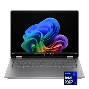 HP OmniBook X Flip 14-kp0023dx – Intel® Core™ Ultra 7 355, 24GB RAM, 512GB SSD, 14" 2K OLED Touch, Backlit Keyboard, Windows 11, Meteor Silver