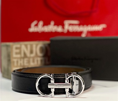 High Quality Belt Black FO Silver 