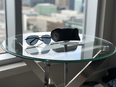 Rouge London Quentin Black Aviator Sunglasses | Imported Excellence