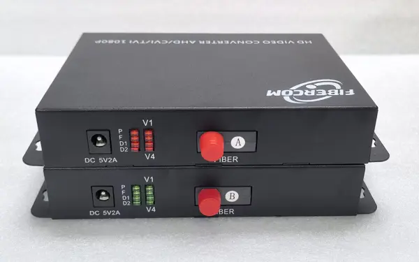 4 Port Video to Fiber Converter 1080P