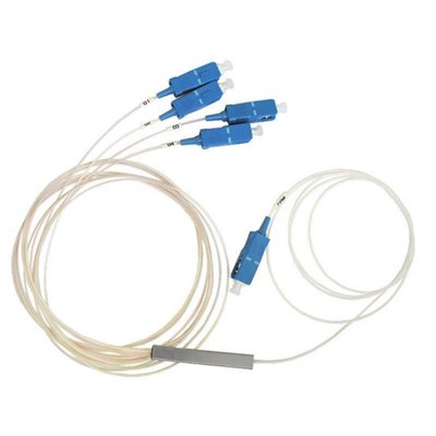 PLC SPLITTER WITH CONNECTOR 1X4 SC-UPC