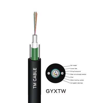 4 Core Opical Fiber Cable CLT Aerial 7mm