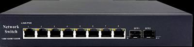 FiberCom 8 ports poe+ 2sfp switch