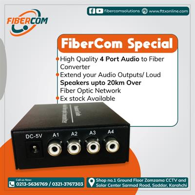 4 Port Audio to Fiber Converter