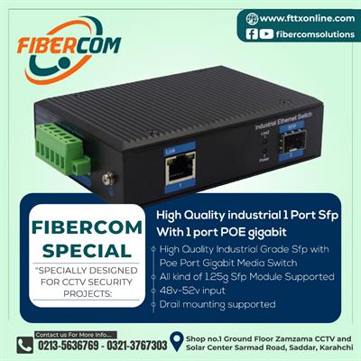 Industrial 1 port poe switch