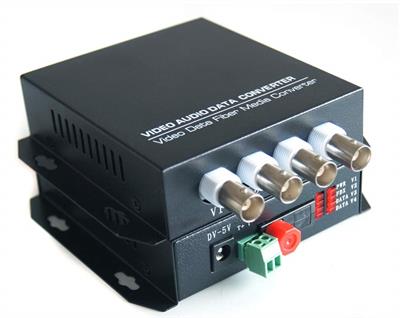 4 Port Video to Fiber Converter 1080P
