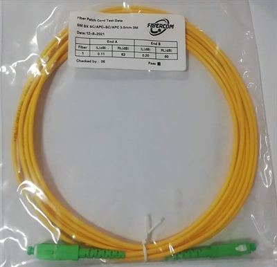 FiberCom SCAPC-SC APC Patch Cords