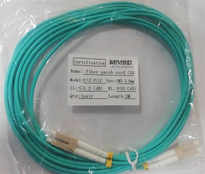 FiberCom LC-LC Duplex OM3 Multimode Patch Cord