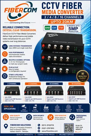 16 channel 5mp ahd/cvi/tvi fiber converter