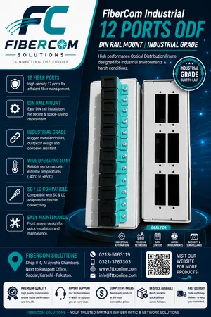 FiberCom industrial unloaded DinRail odf