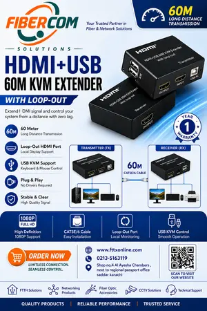 HDMI + USB KVM Extender 60-Meter with Loop Out