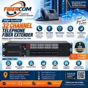 32 Port Telephone + 1 lan to Fiber Media Converter