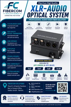 2 Channel Bidirectional XLR Audio to Fiber Converter