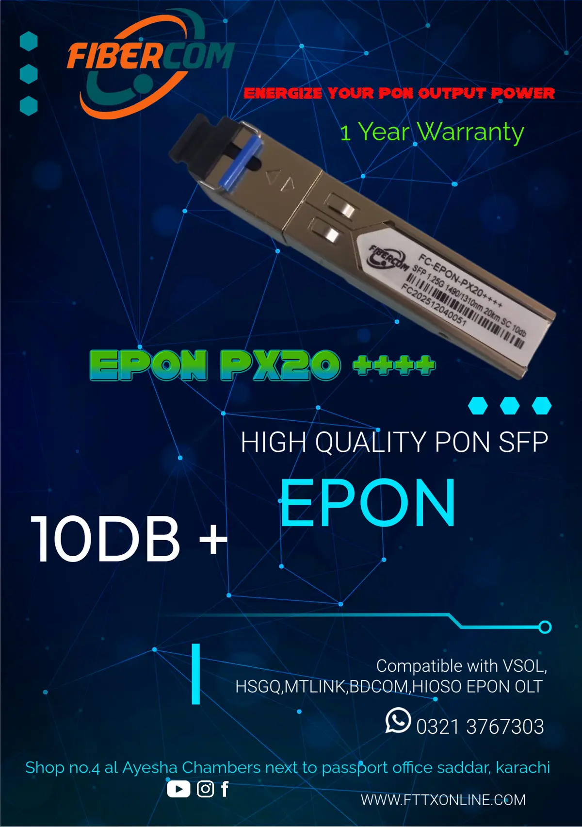 Epon SFP +10dbm
