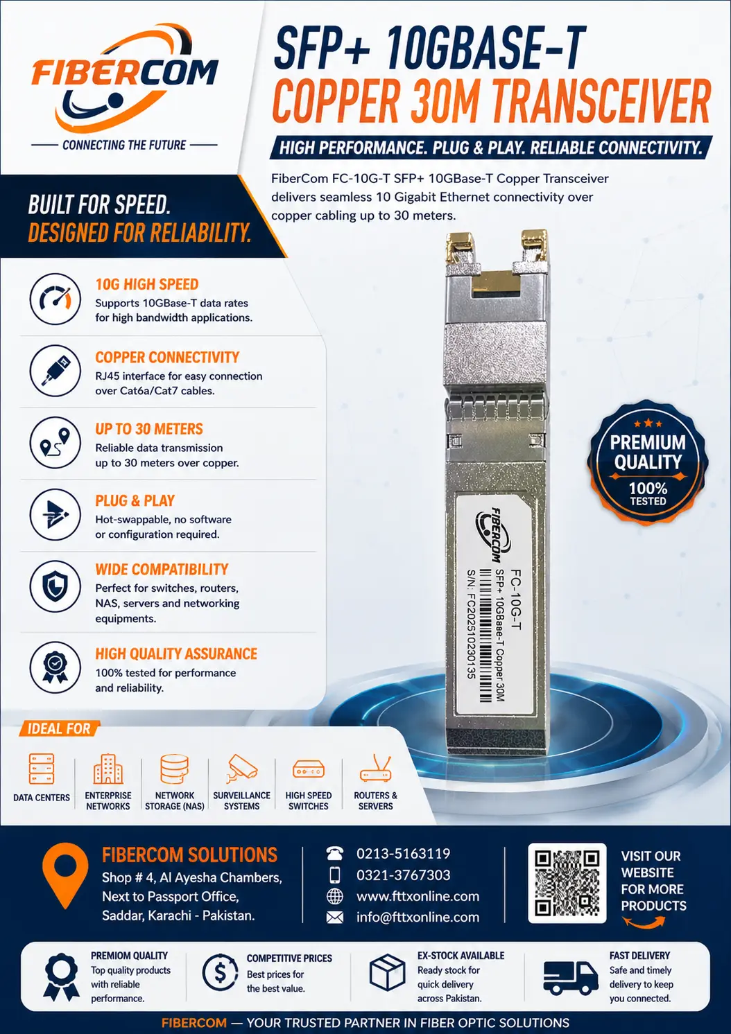 10G Copper SFP 30m