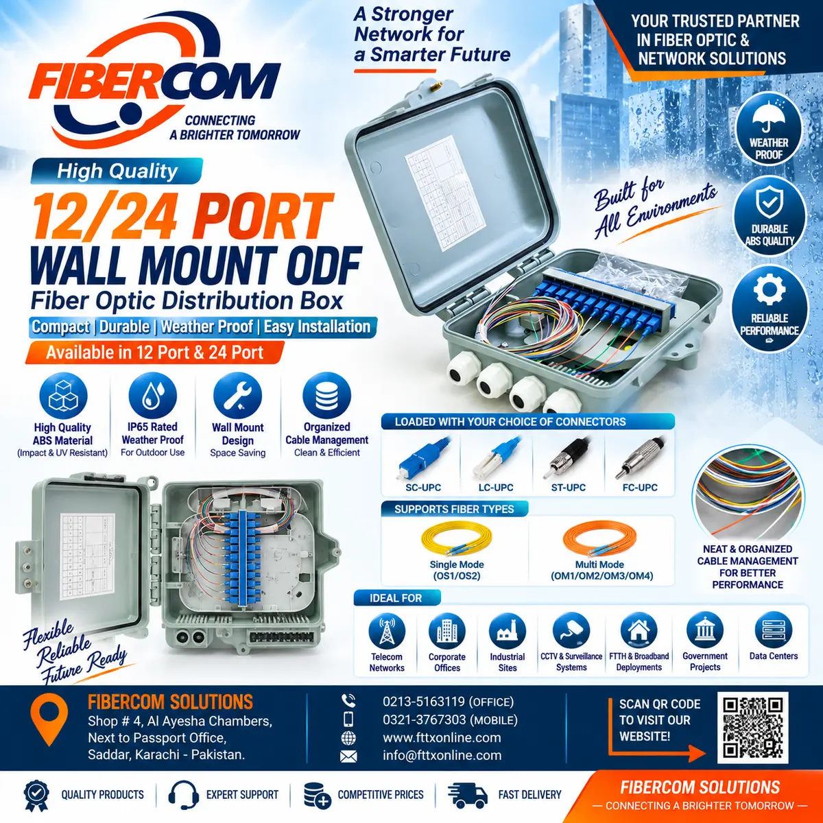 12 Port FDB POLE/WALL BOX