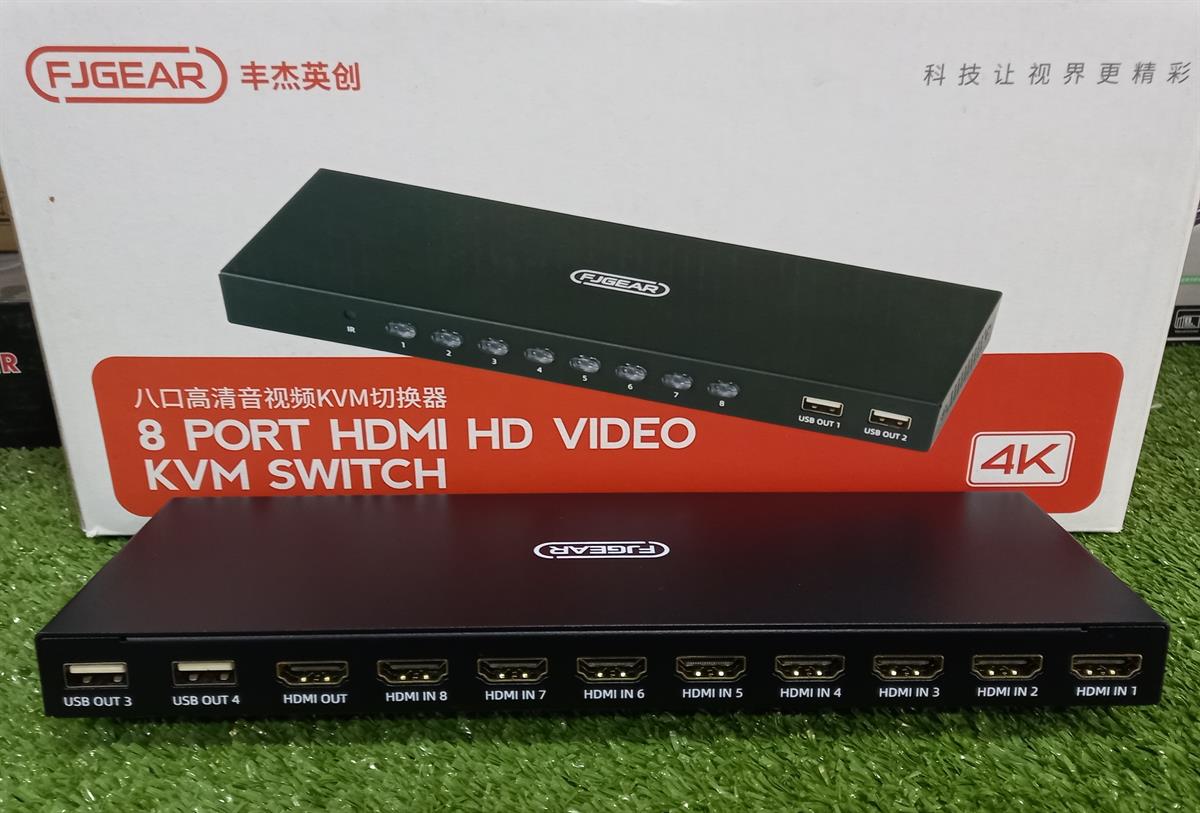 8 Port HDMI KVM Switch HD Video 4K