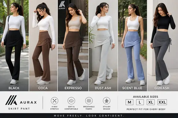 AuraX Yoga Skirt Trouser Workout Pant