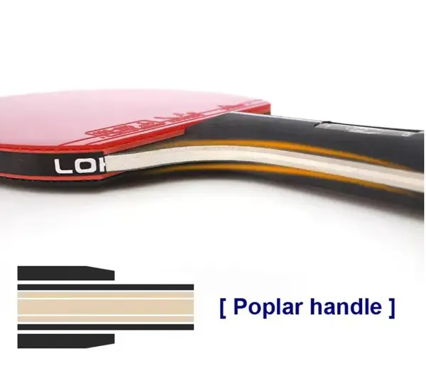 Loki Table Tennis Racket - Kirin 2-Star With Bag - Red/Black