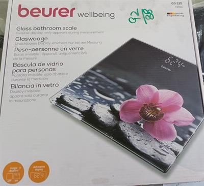 Beurer wellbeing Glass bathroom scale weight machine