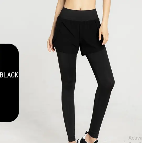 Pants for Women Womens High Waist Workout Yoga Pants 2 in 1 Stretchy Athletic Running Fitness Jogger Leggings with Pockets