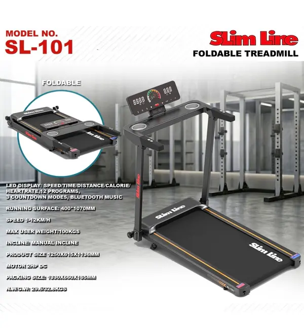 FOLDABLE TREADMILL SL-101 SLIMLINE
