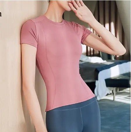 Aura X Women's Yoga Top Crew Neck Quick Dry Lightweight Breathable Solid Color Tee Tshirt Top For Running Fitness Yoga Loose Fit Activewear