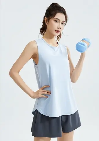 AuraX Female Solid Colored Workout Tank Top Sport Shirt | Sports Tank Top Tank Top Sleeveless Mesh Tennis Golf Pickleball Crew Neck