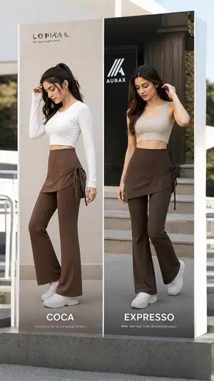 AuraX Yoga Skirt Trouser Workout Pant