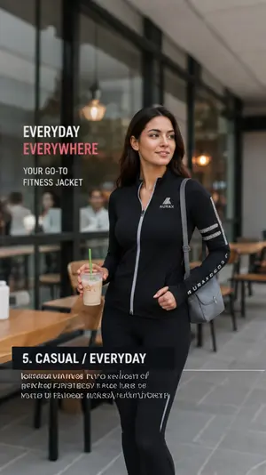 AuraX Women Sport | Yoga | Gym | Running Jackets Zipper Thumb Hole |Quick Dry Gym Fitness Tops Coat