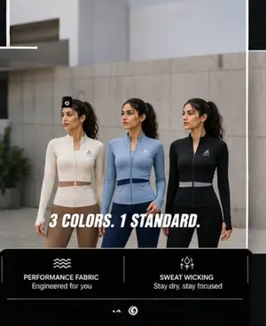 AuraX 2026 New Women's Yoga Jacket Slim-fit Running Tights Women's Jacket Slim-fit Zipper Long-sleeved Top Finger Cuff