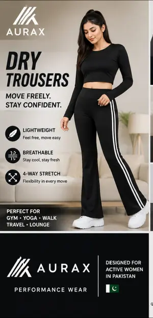 AuraX High Waisted Flare Leggings | Yoga Pants for Women with Side Stripe Design