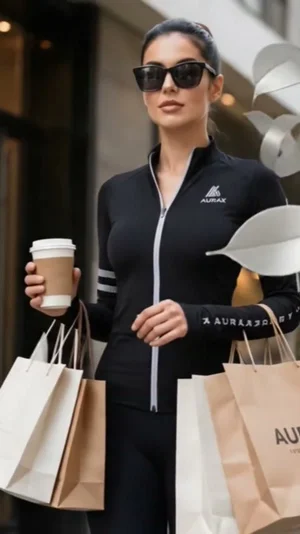 AuraX Women Sport | Yoga | Gym | Running Jackets Zipper Thumb Hole |Quick Dry Gym Fitness Tops Coat
